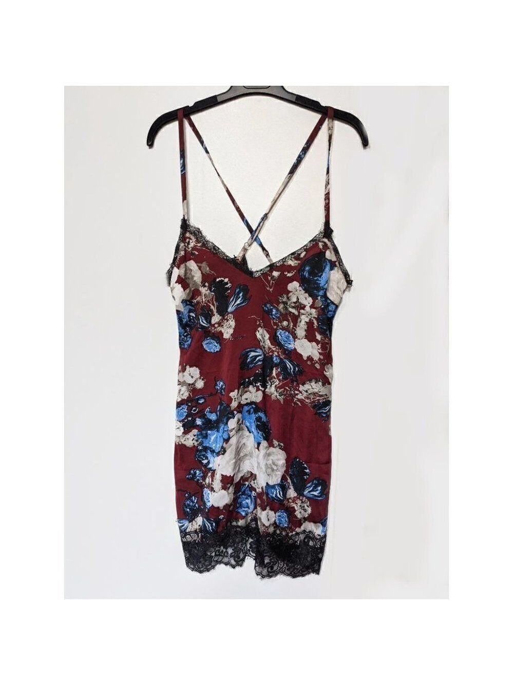 Tobi | Floral and lace slip dress